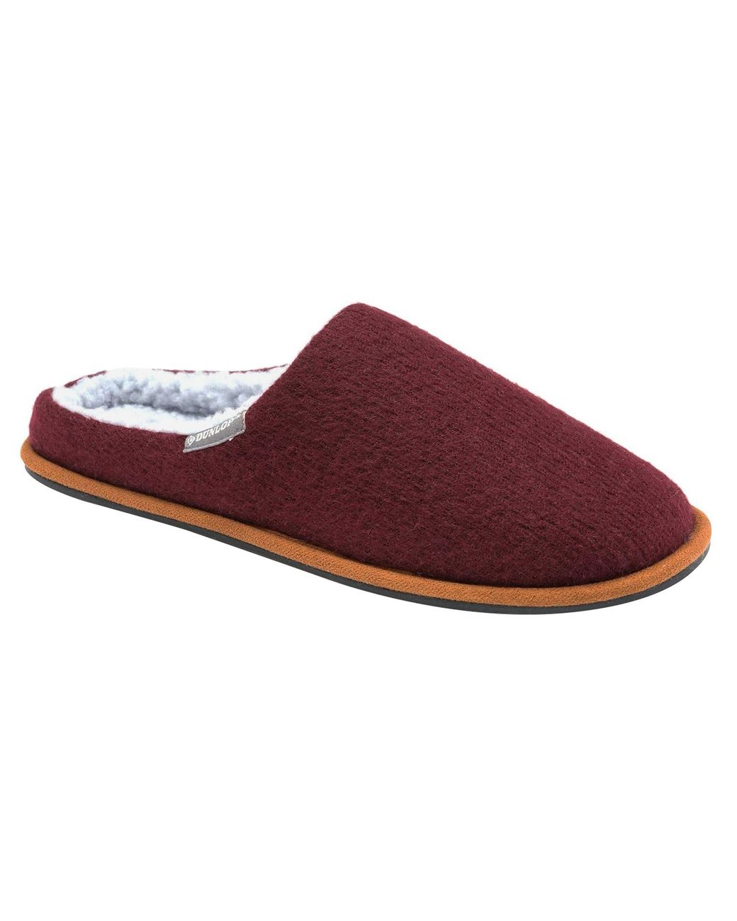 Dunlop Plüschgefütterte Herren-Muleslipper Mit Memory-Schaum in Red für Herren