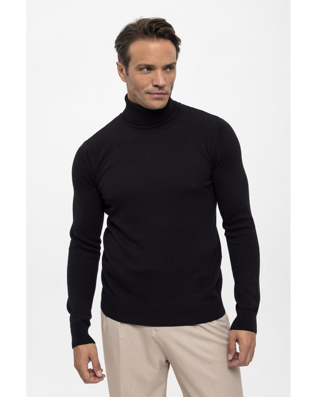 Felix Hardy Pullover Rollkragenpullover in Black für Herren