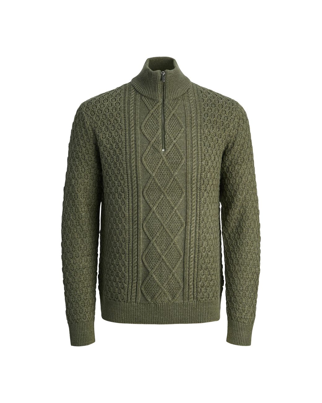 Jack & Jones Trui North Knit High Neck in het Green voor heren
