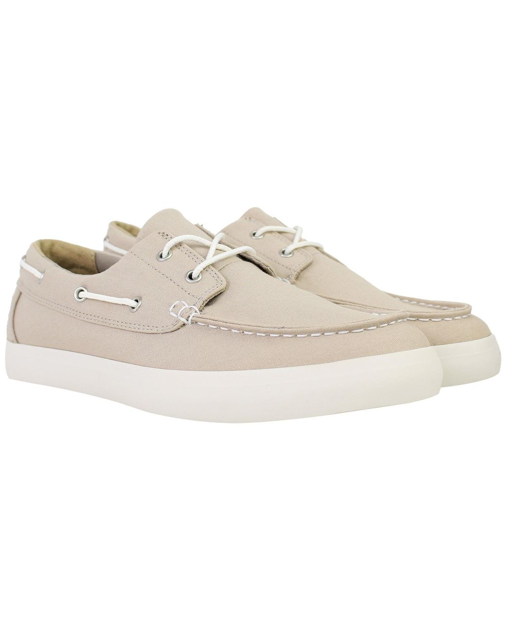 Timberland White Union Wharf Boat Shoes for men