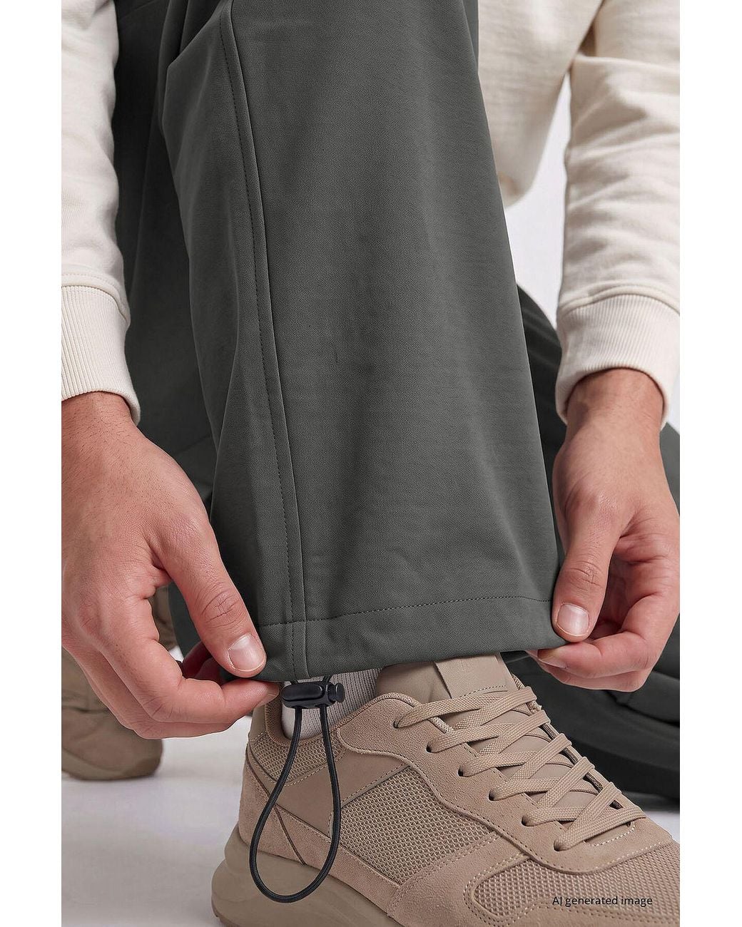 TOMMY LIFE Gray Cotton Blend Sweatpants for men