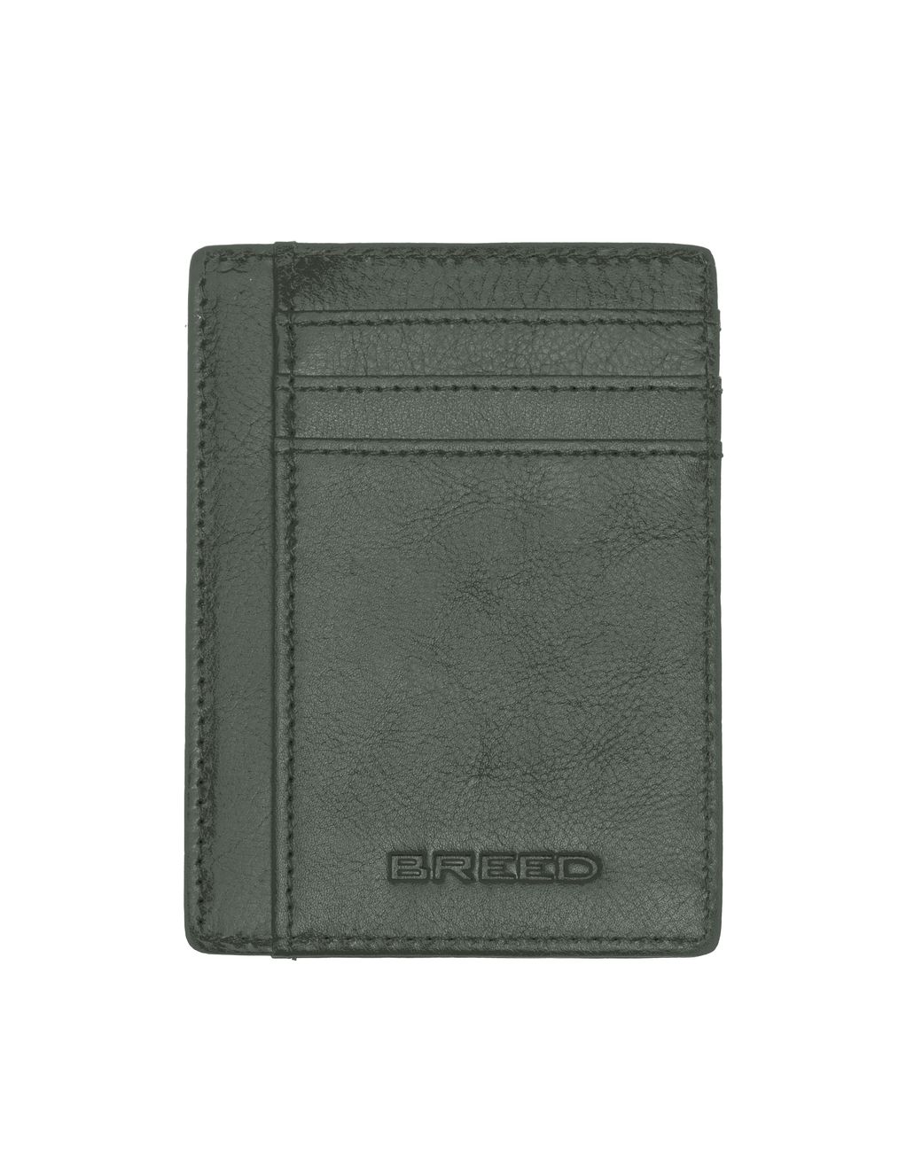 Breed Green Chase Genuine Leather Front Pocket Wallet for men