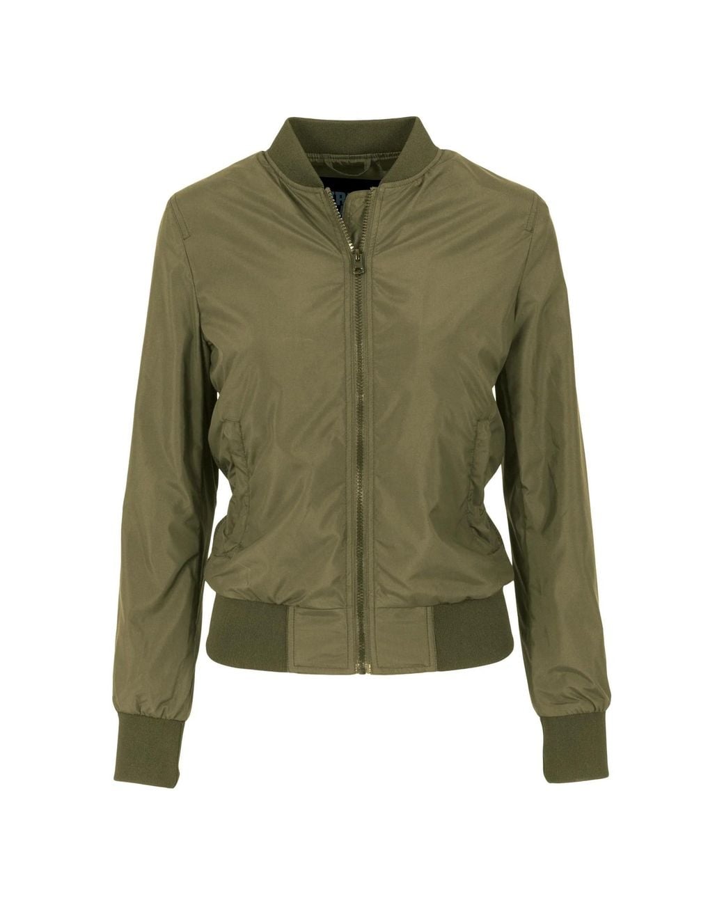 Urban Classics Lights Bomberjack (Olijf) in het Green