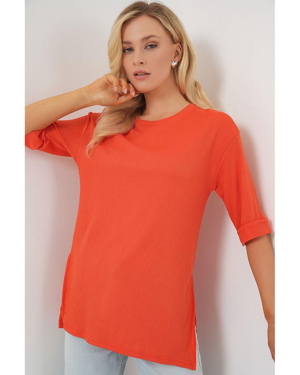 Bigdart Textured Crew Neck Short Sleeve T-Shirt