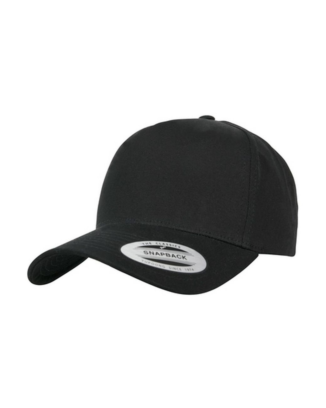 Flexfit Black "Classic" Snapback Mütze 5 Segmente