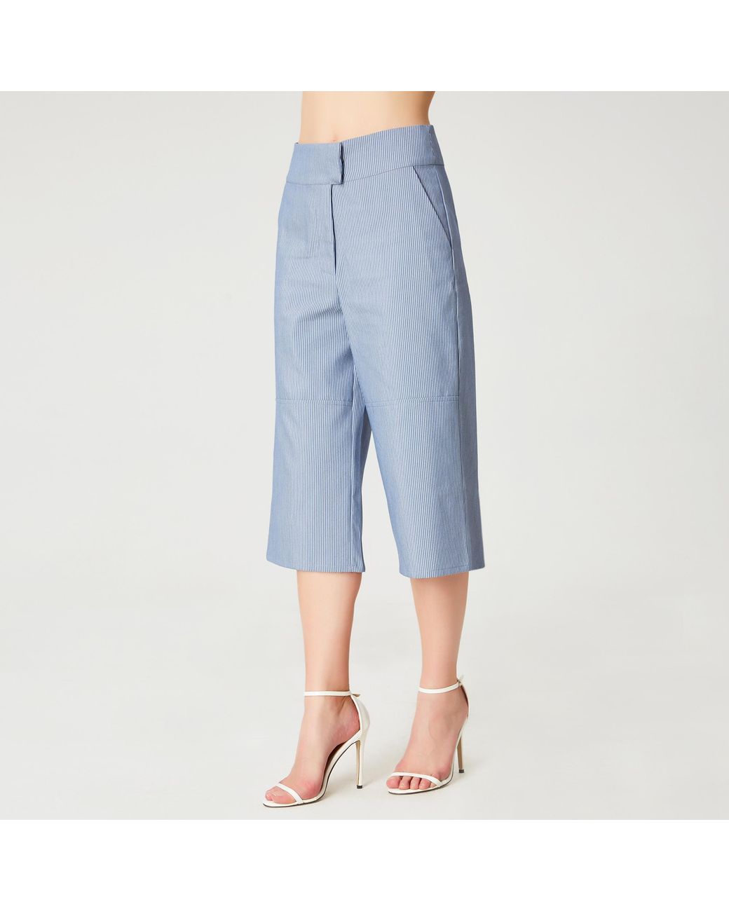 Smart & Joy Brede Capri -Broek in het Blue