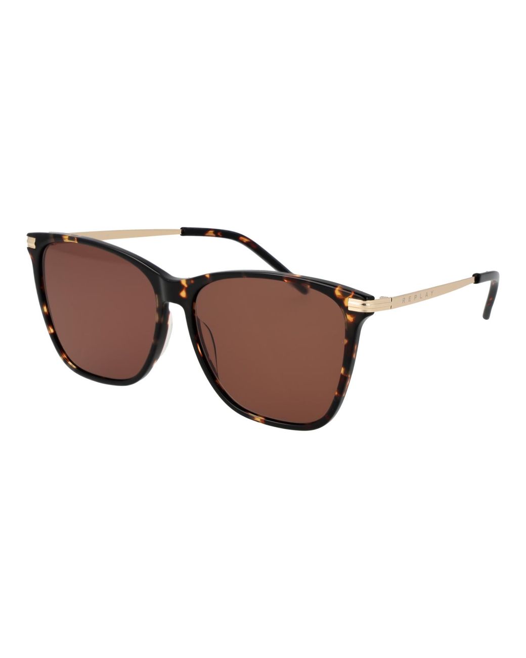 Replay Brown Plastic Sunglasses