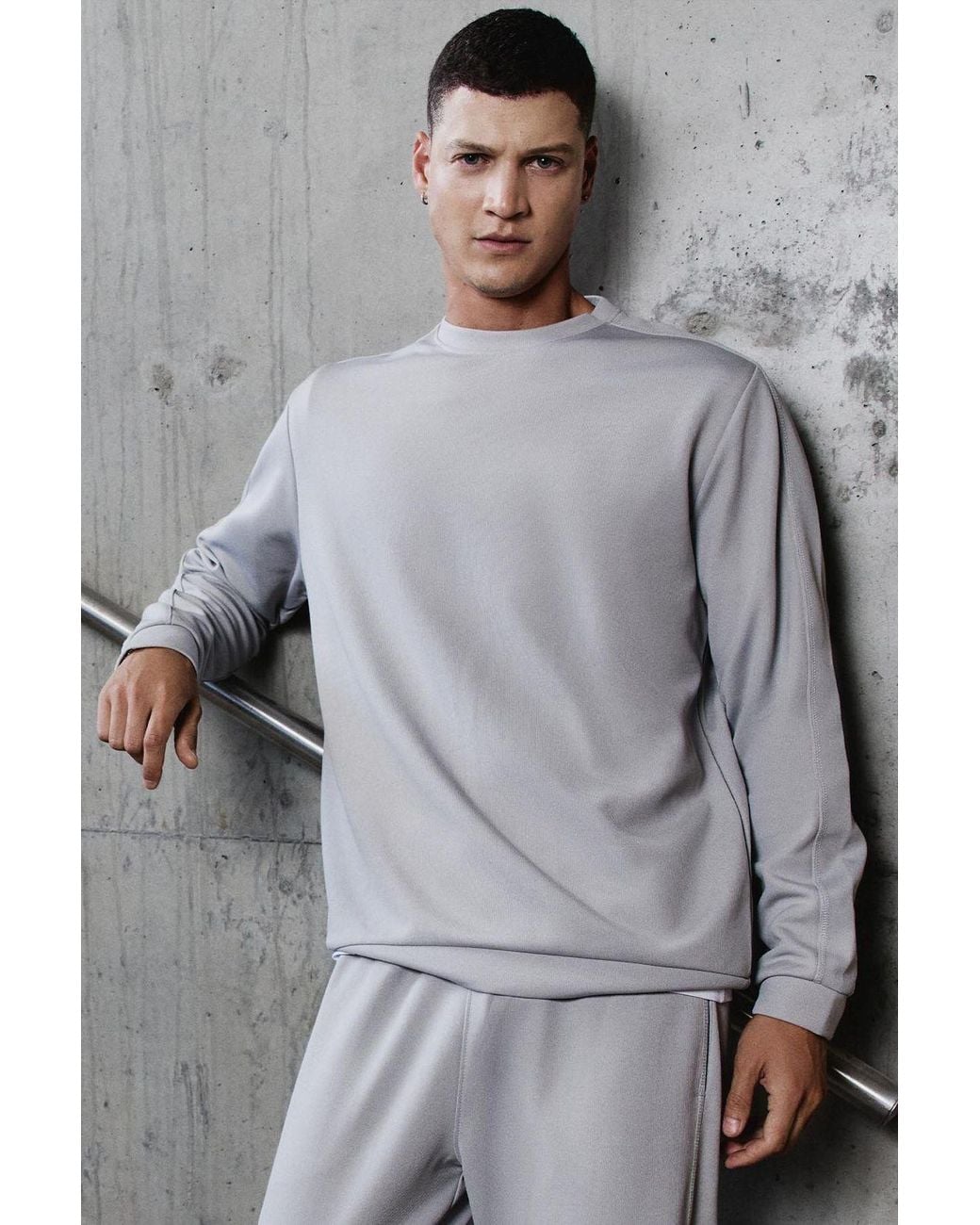 TOMMY LIFE Gray Oversized Sweatshirt And Pants Set for men