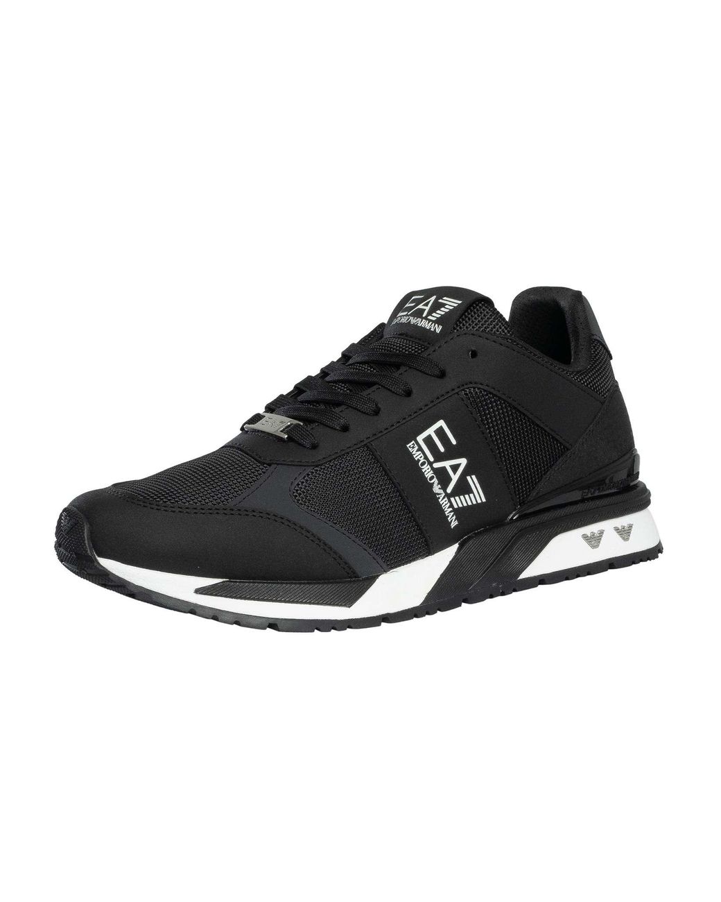 EA7 Mesh Logo-Sneakers in het Black voor heren