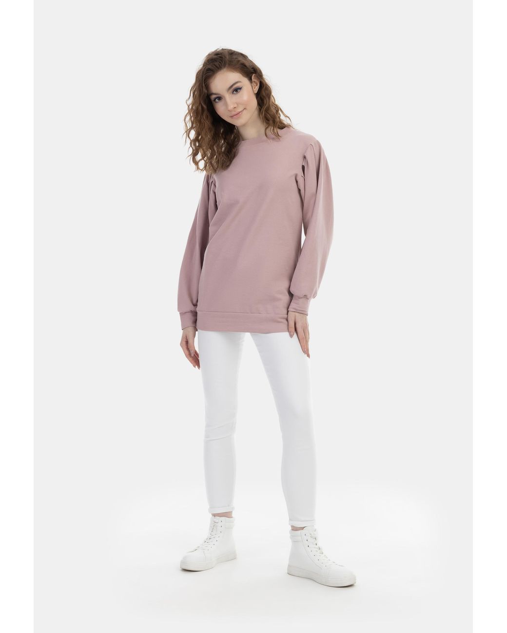 myMo Sweatshirt Oud Roze in het Pink