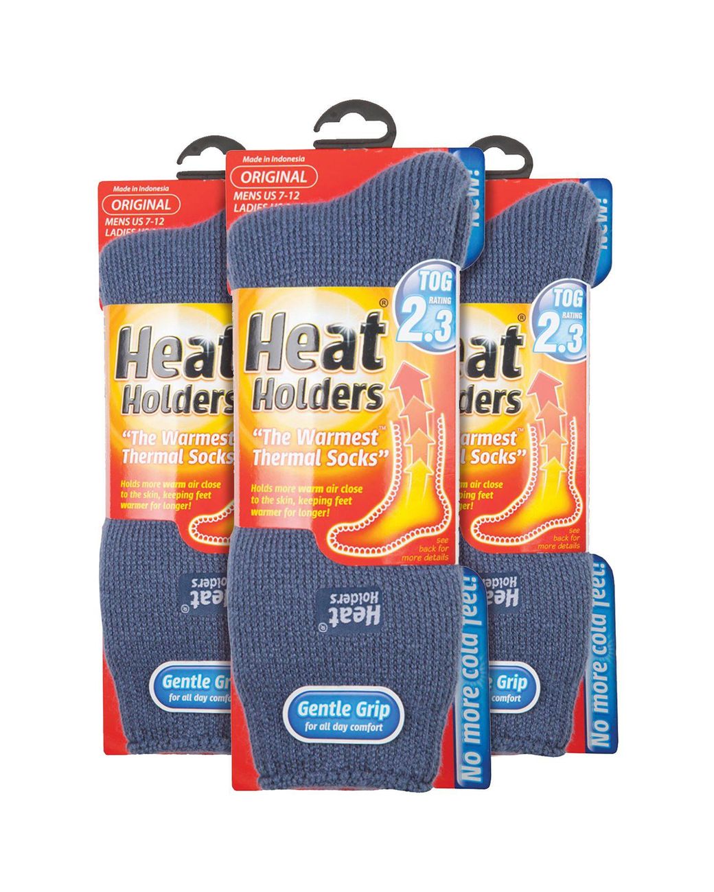 Heat Holders Blue 3 Pack Multipack Insulated Thermal Socks For Winter for men