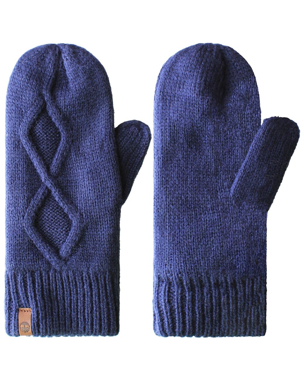 Timberland Blue Cable Mitten Gloves