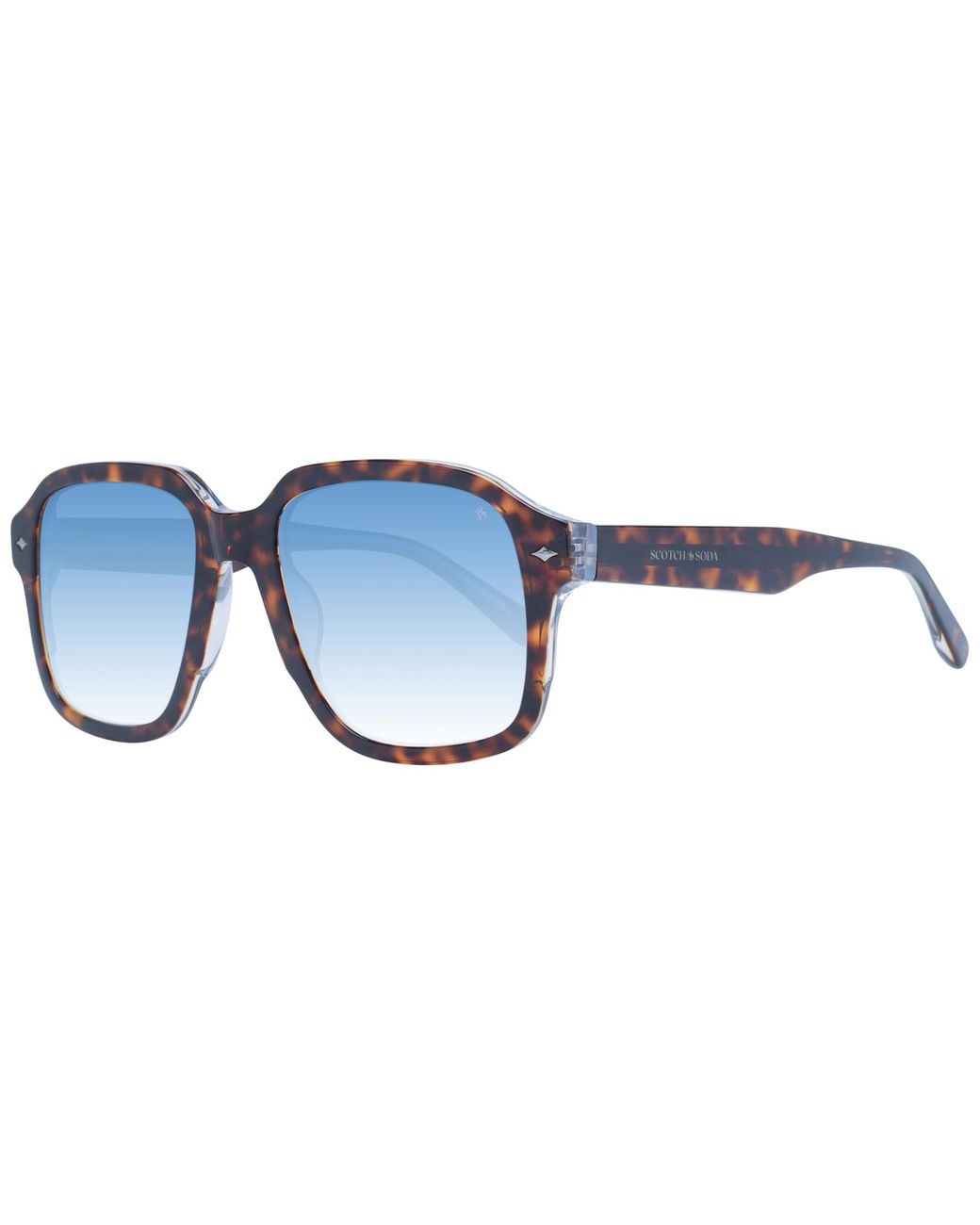 Scotch & Soda Blue Brown Metal Sunglasses for men