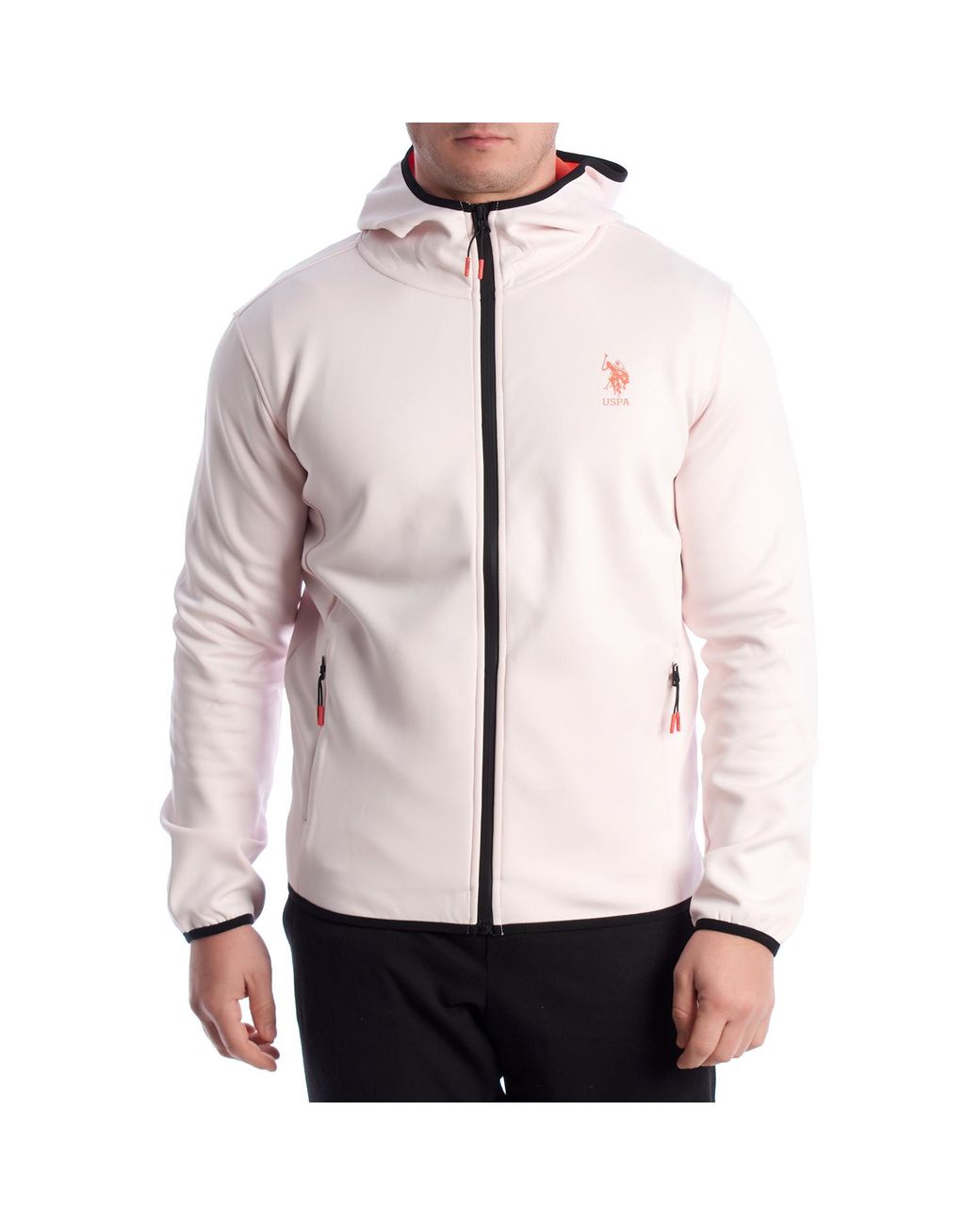 U.S. POLO ASSN. Pink Hoodie With Zipper 64715 for men