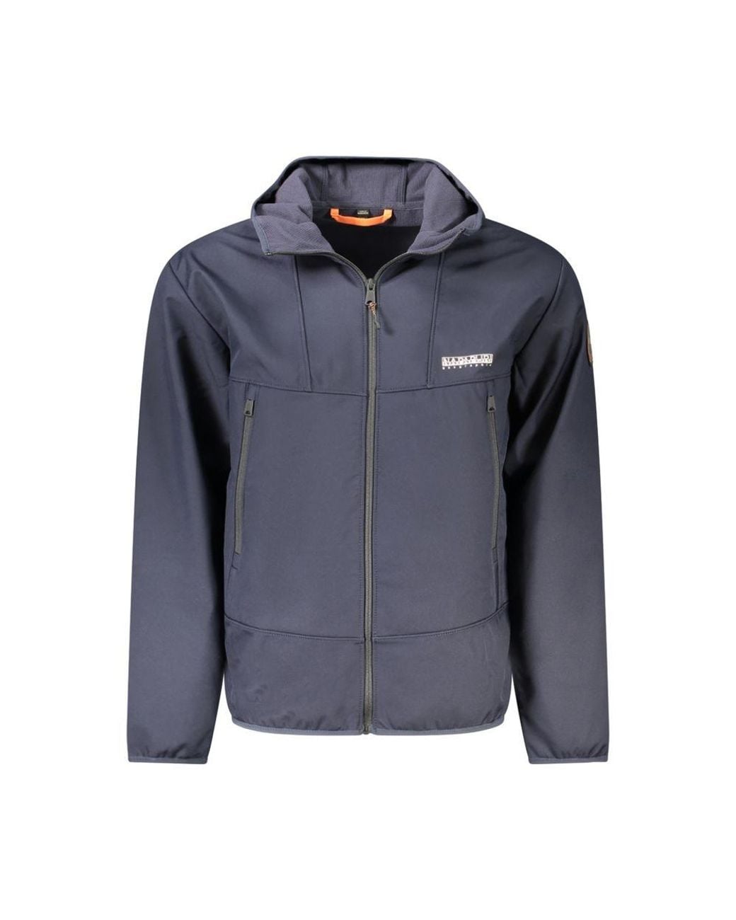 Napapijri Blue Hooded Zipup Outdoor Jacket for men