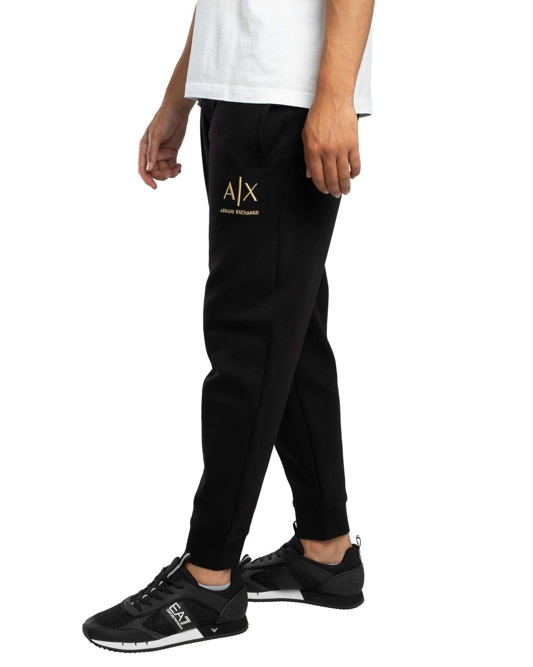 ARMANI EXCHANGE Logo Joggers in het Black voor heren
