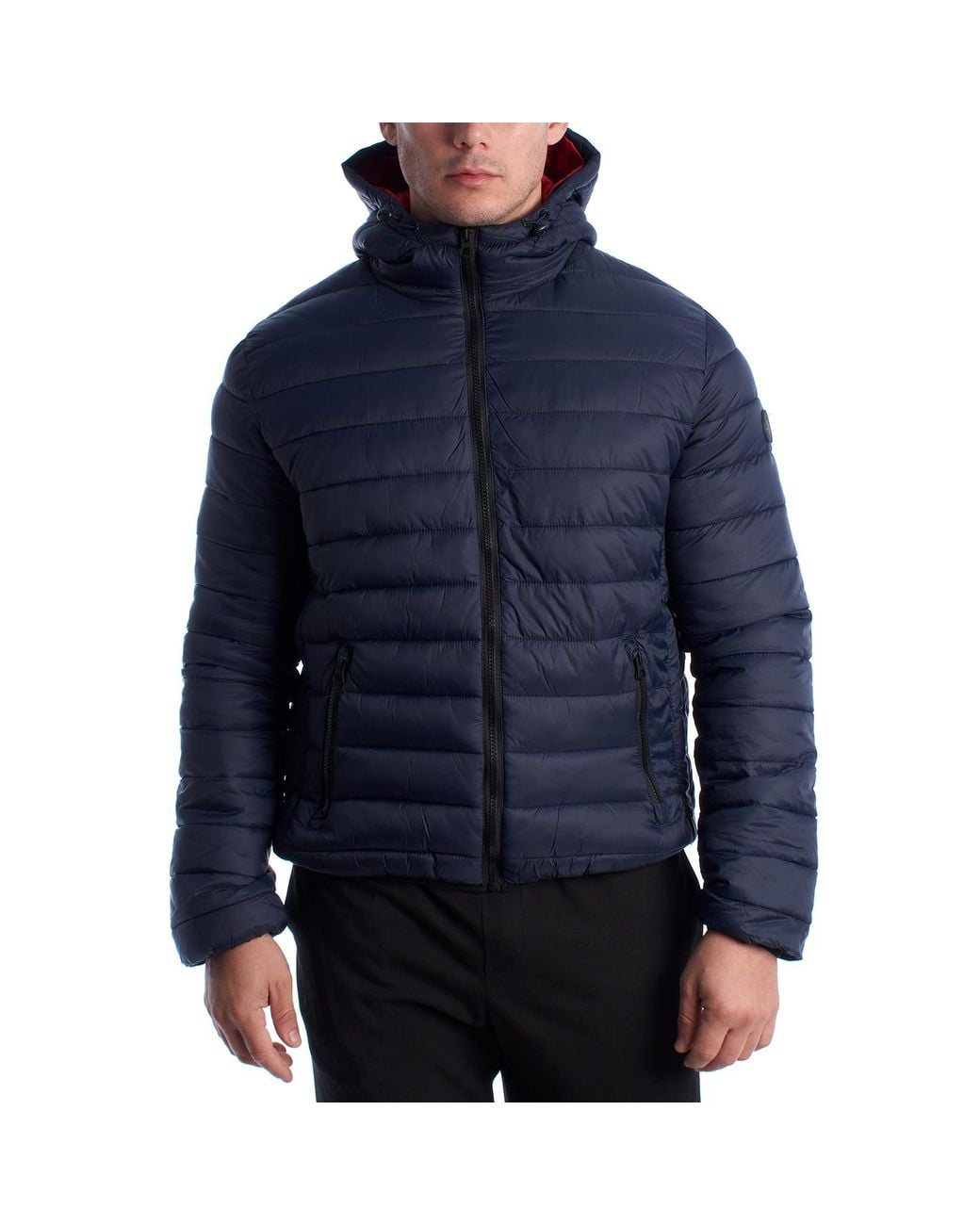 U.S. POLO ASSN. Blue Padded Jacket With Hood Us40127020 for men