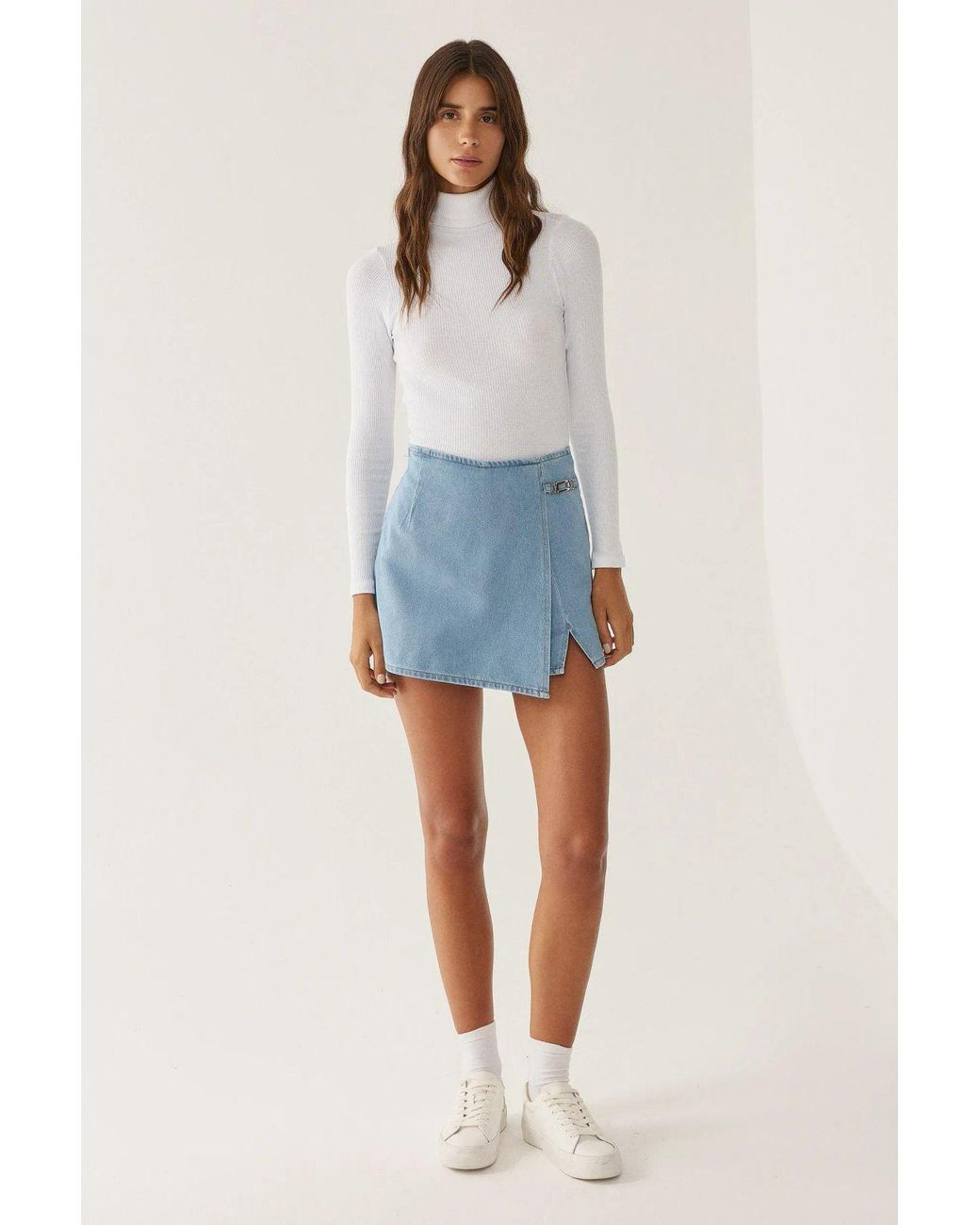 Hiccup Blue High Waist Denim Skorts