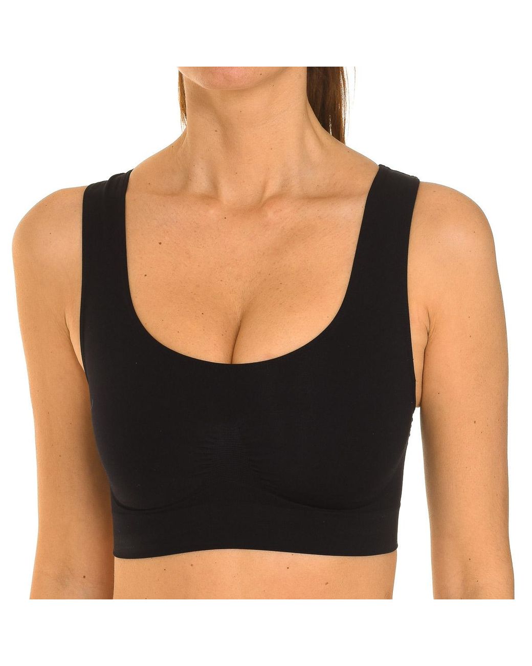 Intimidea Black Silhouette Bra Sport Racerback Bra 110597