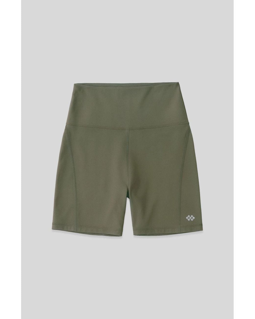 TOMMY LIFE Green Short High-Waist Slim-Fit Leggings With Belt