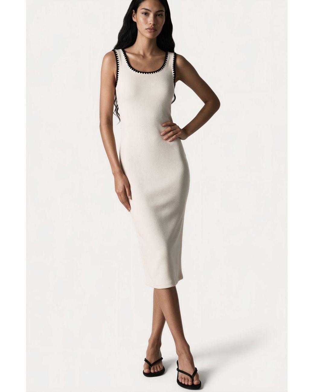 Msn-Collection Natural Midi Dress