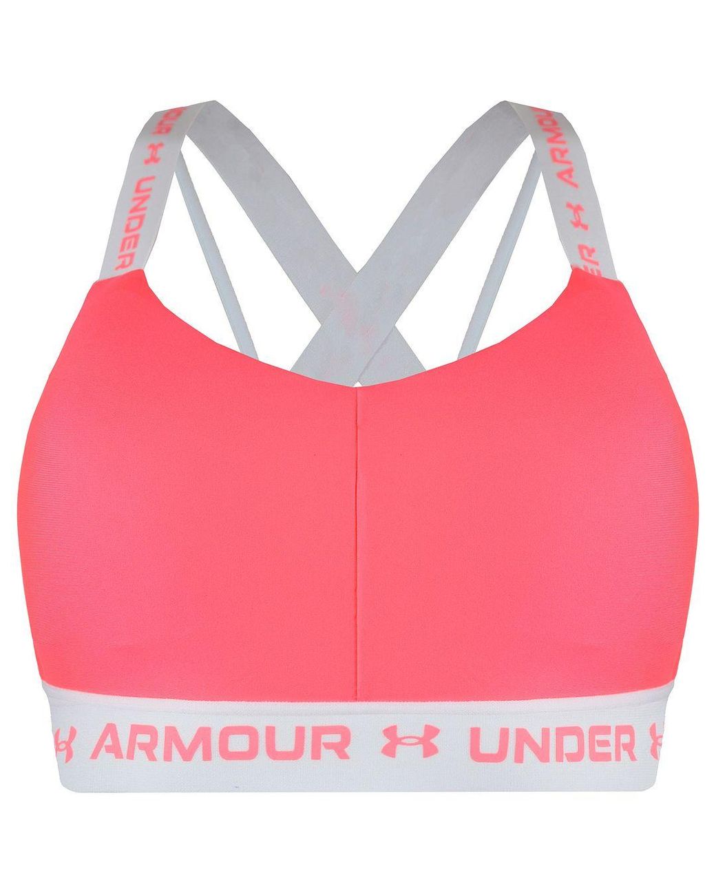 Under Armour Pink Crossback Mid Sports Bra