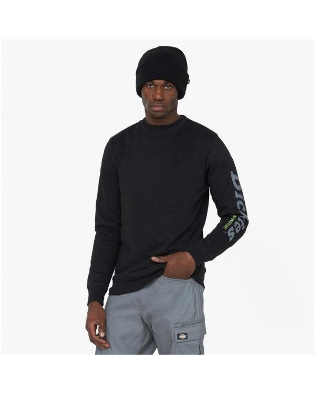 Dickies Black Okemo Graphic Sweatshirt Cotton for men