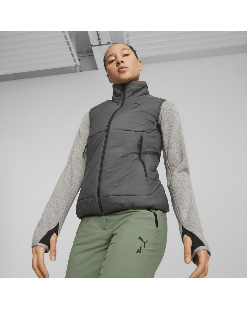 PUMA Gray Seasons Primaloft Running Vest