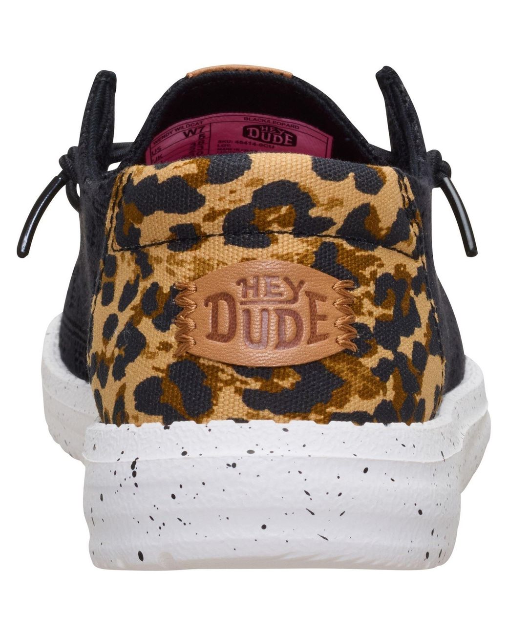 HeyDude Blue Heydude Wendy Wildcat Cotton /Leopard Moccasins Shoes