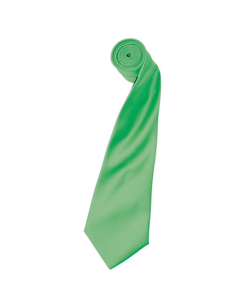 PREMIER Green Adult Colours Satin Tie (Apple)