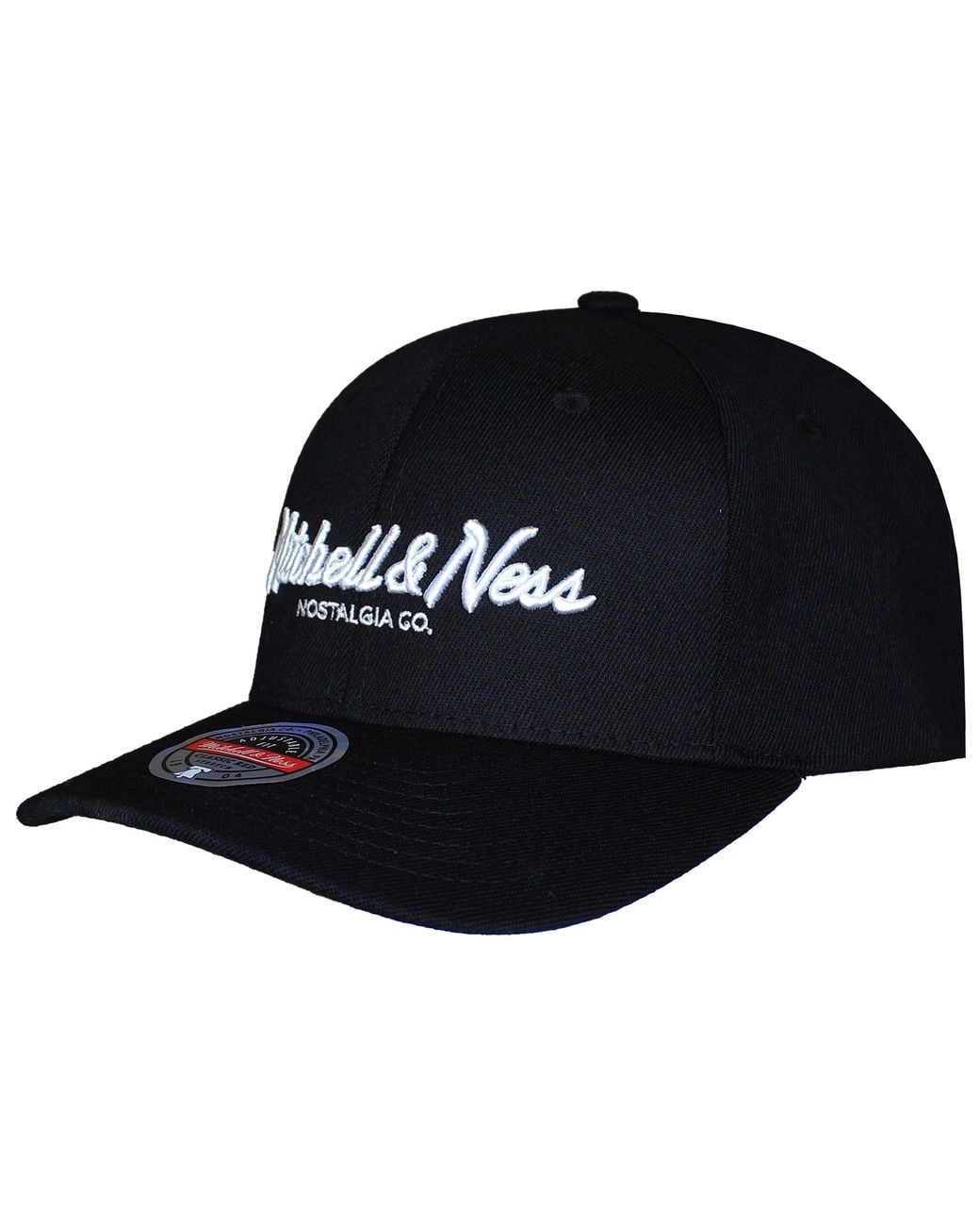 Mitchell & Ness Black Branded Pinscript Classic Cap for men