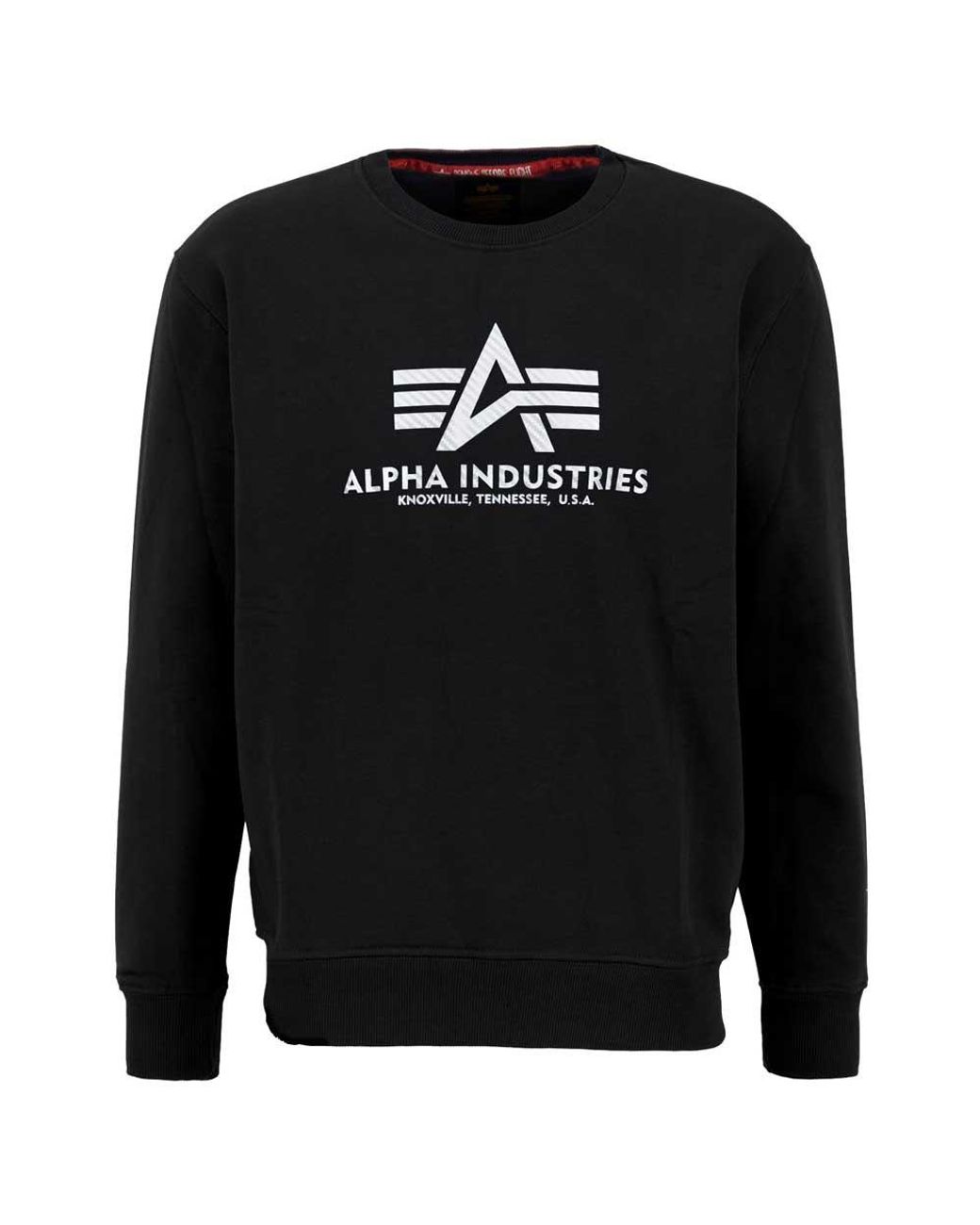 Alpha Industries Basic Carbon Sweatshirt Man in Black for Men Lyst
