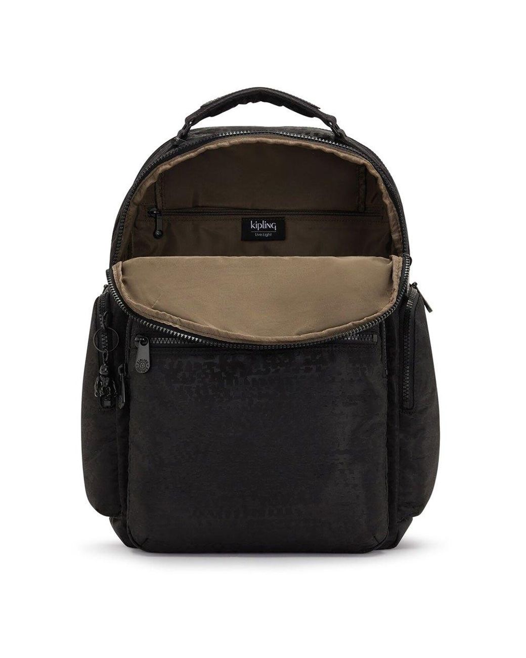 kipling leather backpack