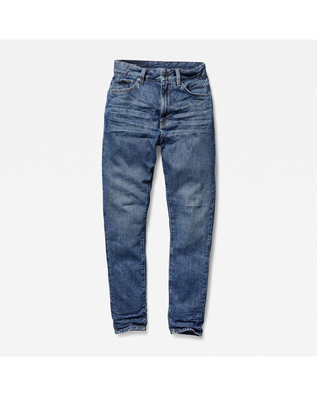G-Star RAW 3301 High Waist Straight 90s Ankle Jeans in Blue | Lyst