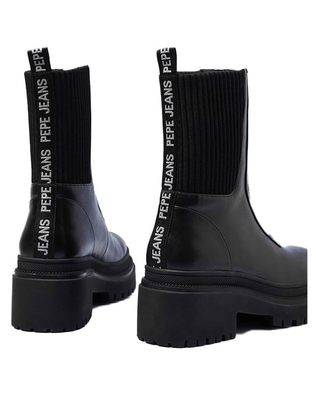 Pepe Jeans Rock Zip Boots in Black | Lyst