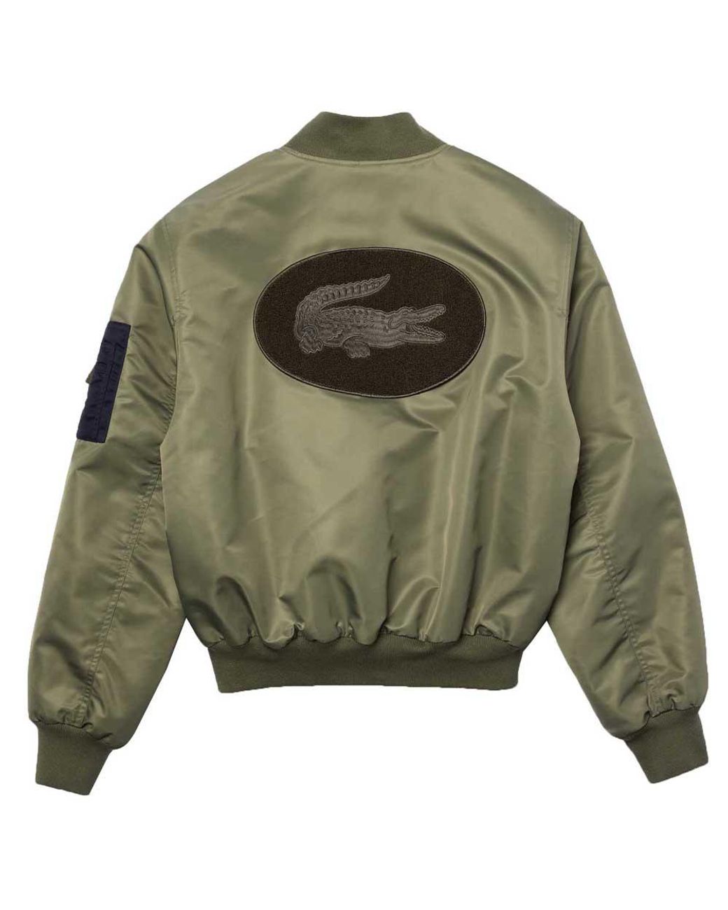 Lacoste Felt Live Oversized Contrast Bomber Jacket in Khaki Green (Green)  for Men - Lyst