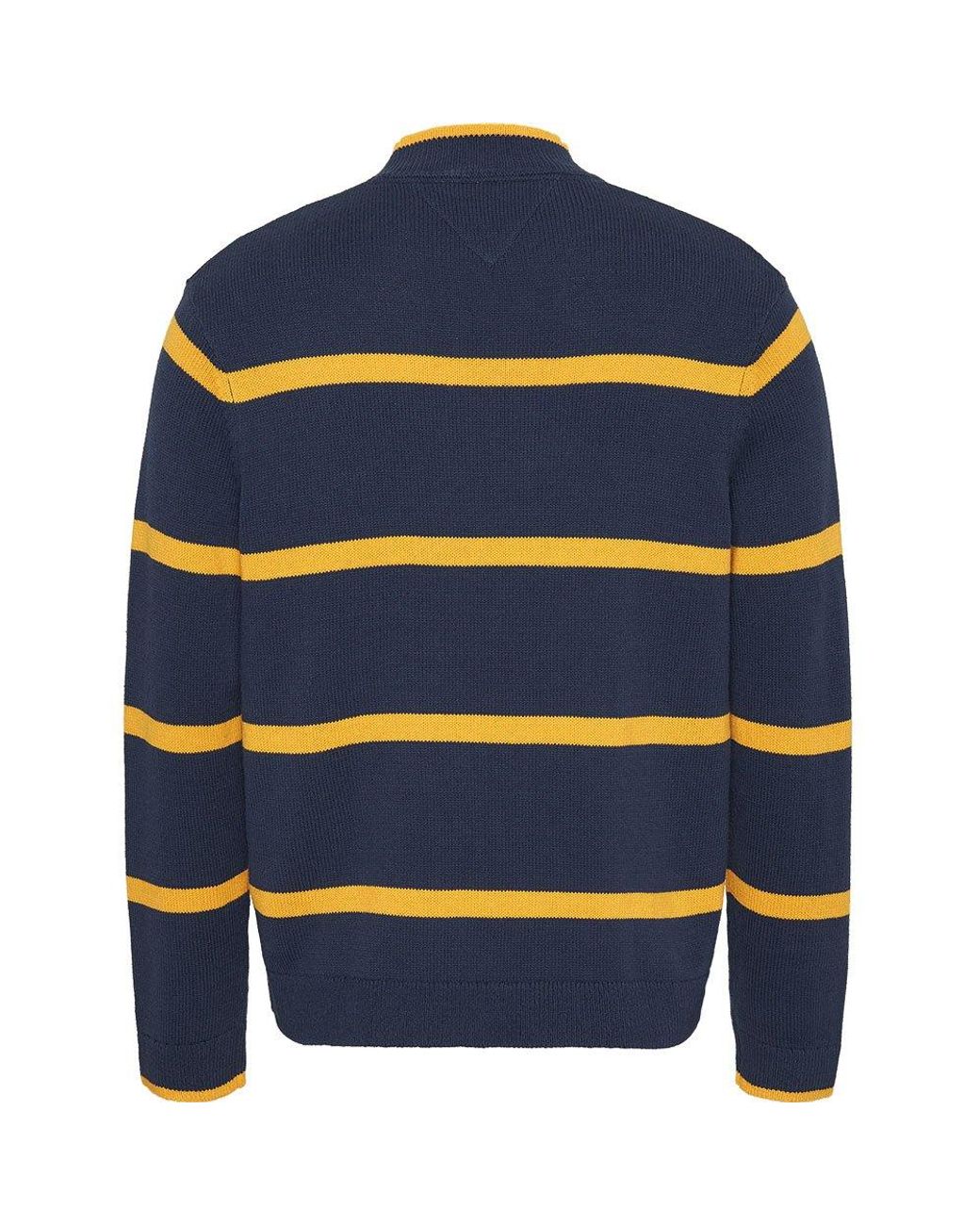 Tommy Hilfiger Cotton Branded Stripe Sweater in Twilight Navy (Blue) for  Men | Lyst