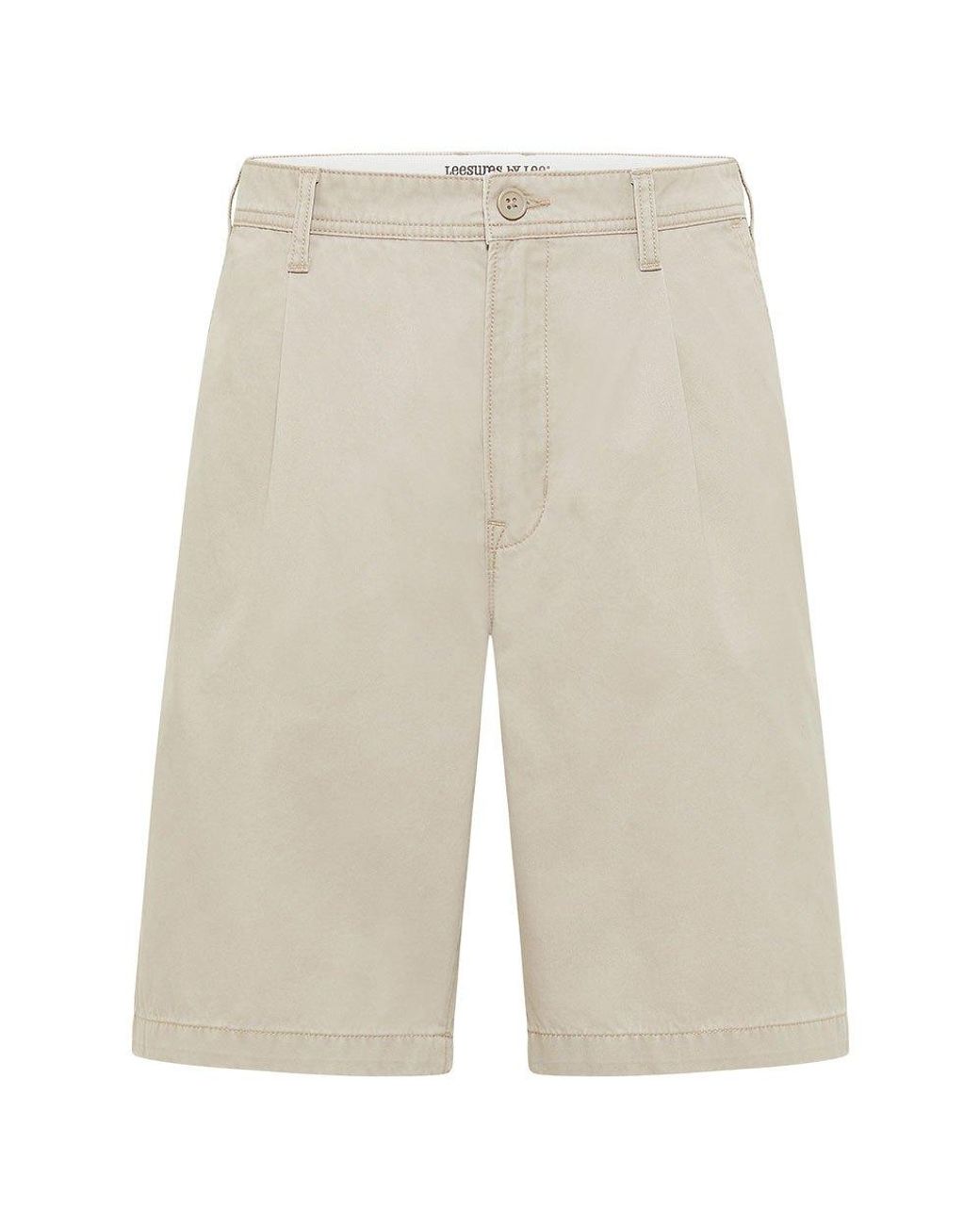 Lee Jeans Pleated Chino Shorts in Natural for Men | Lyst