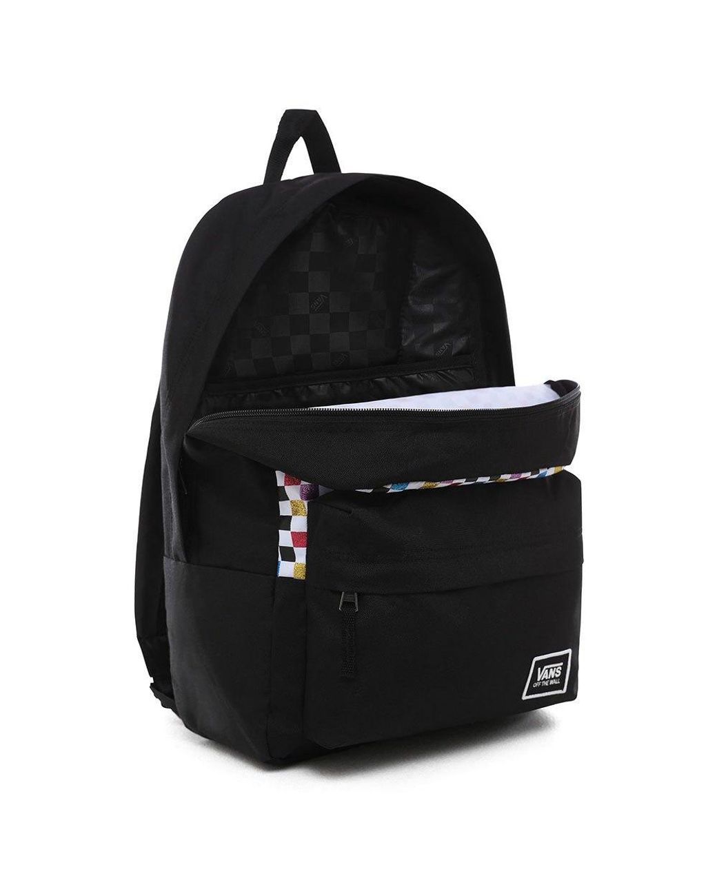 vans glitter check backpack