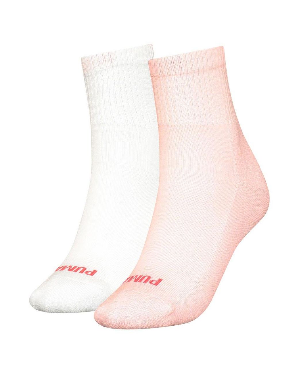 PUMA Heart Logo Socks 2 Pairs Eu 35-38 Woman in Pink | Lyst