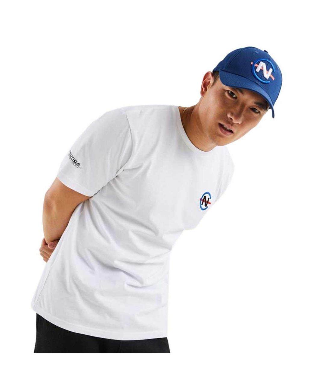 Nautica Globe Snapback Cap in Navy 