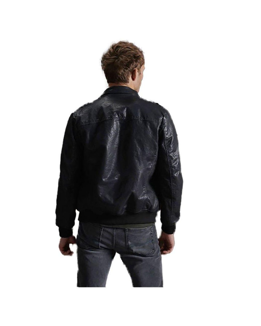aviator leather jacket mens