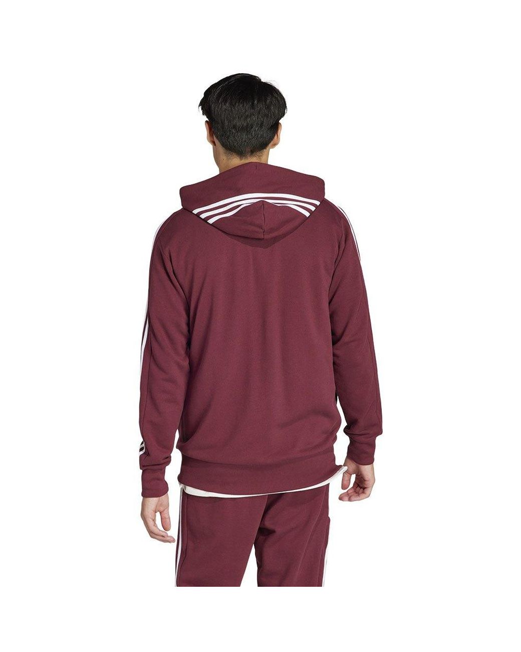 Adidas outline hot sale hoodie maroon