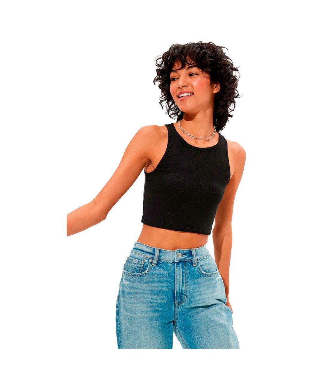high neck sleeveless t shirt