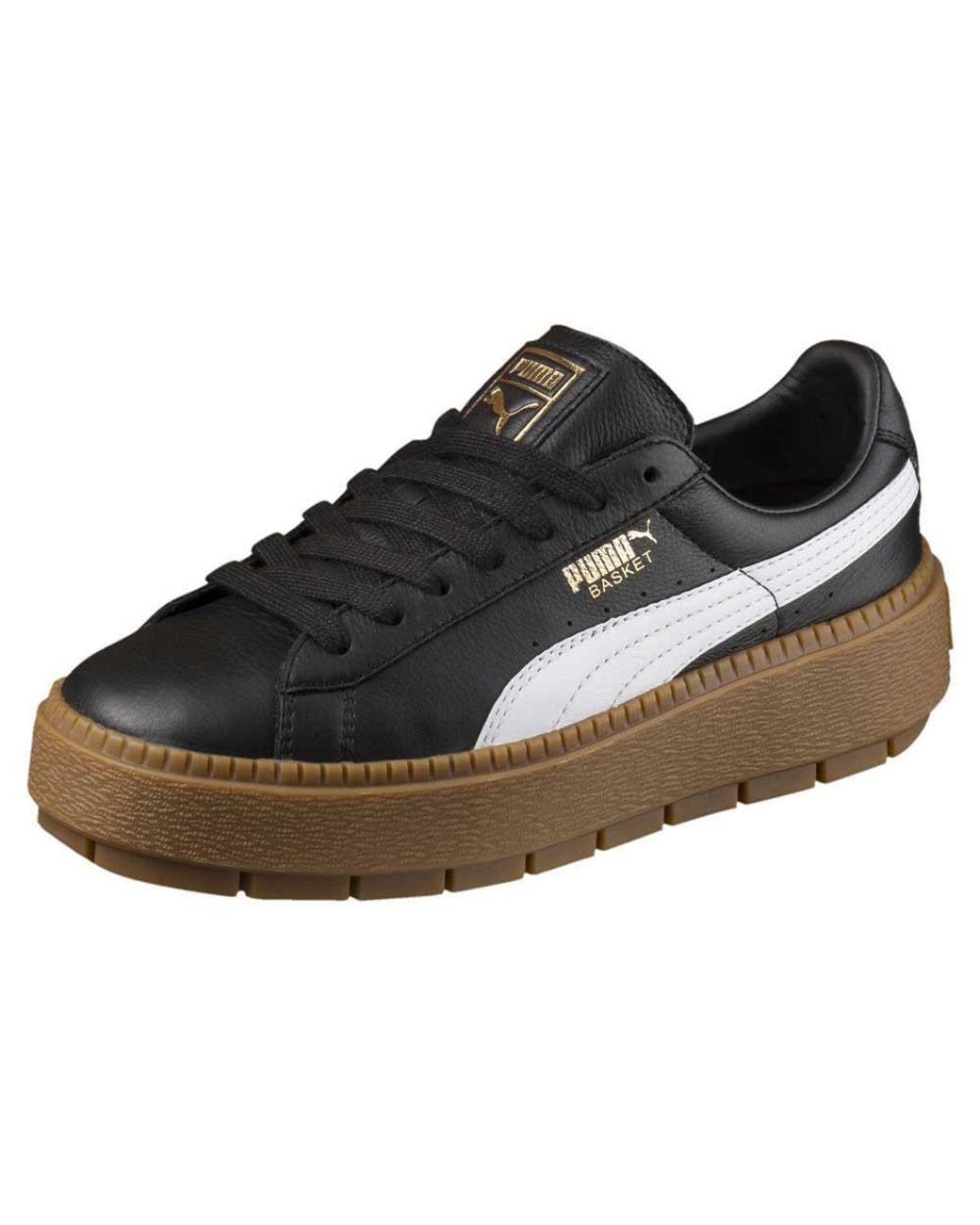 puma suede platform black gum