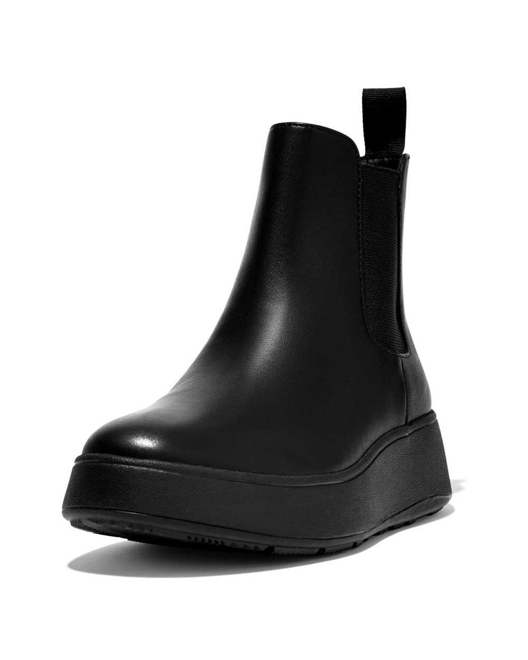 Fitflop F-mode Leather Boots in Black | Lyst