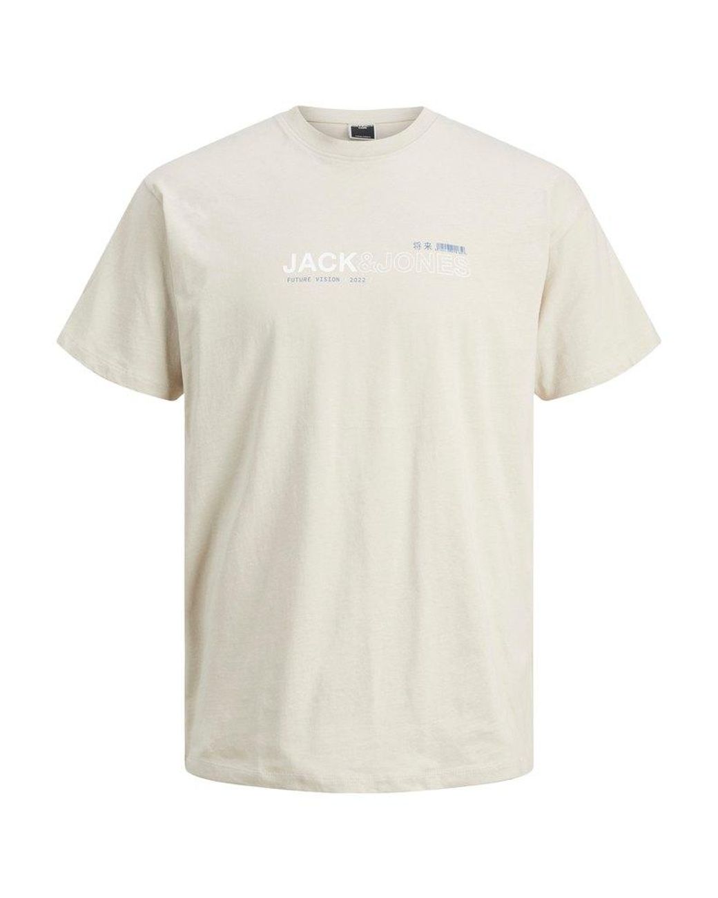 Jack & Jones Mono Vision Short Sleeve Crew Neck T-shirt in White for Men |  Lyst