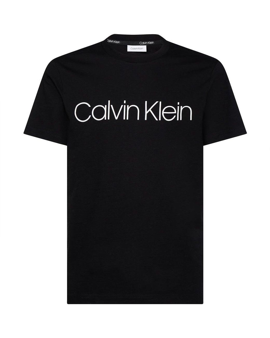 Calvin Klein Logo Short Sleeve T-shirt in Black for Men | Lyst