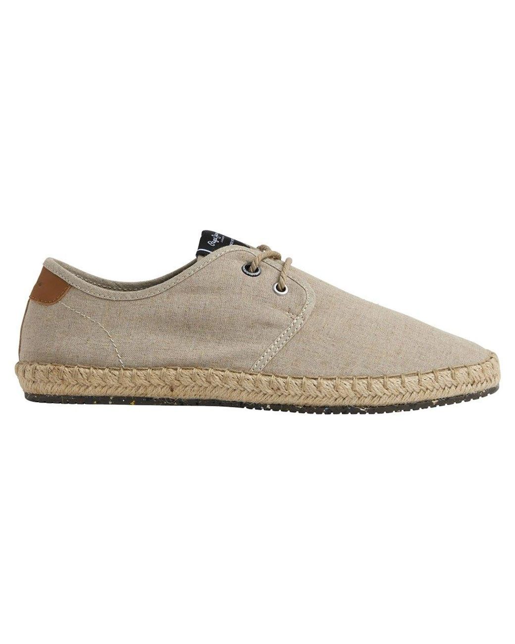 Pepe Jeans Tourist Claic Linen Shoes in Gray for Men | Lyst