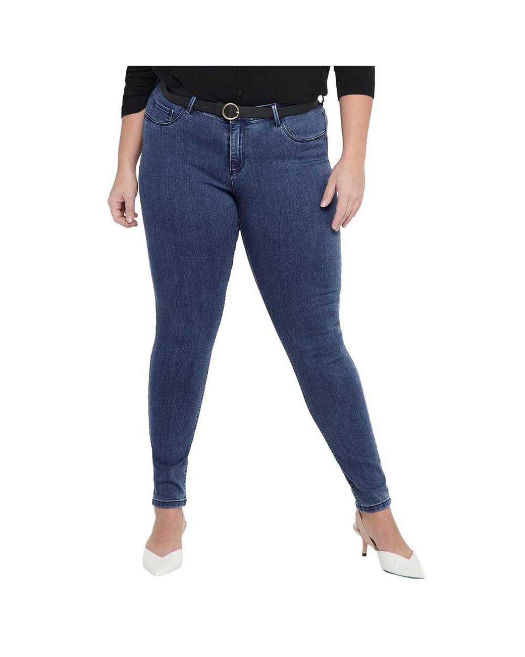 ONLY Thunder Push Up Regular Skinny Jeans in Blue | Lyst